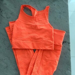 *SOLD* Free People Movement FP Movement Neon Orange Set